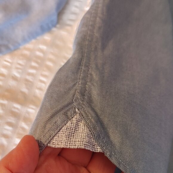 MEN'S TED BAKER  LIGHT BLUE BUTTON DOWN SHIRT SIZE 1 / XS - Picture 5 of 15